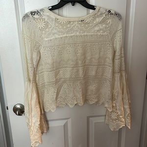 Free people bell sleeve light sweater